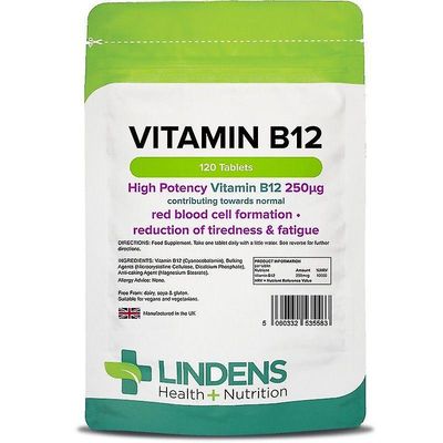 Lindens B12 -vitamiini (250mcg) Tabletit 120 (5583)