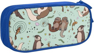 Kerota Saukot Suuri kynäpussi, jossa 2 osastoa Pen Pen -kotelo Lyijykynäpussi Järjestäjä tytöille Pojat Student School Office College -One Size6792...