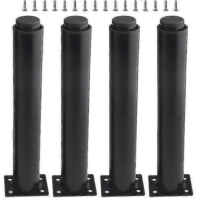 (25-42cm, musta) Sarja 4 vahvaa säädettävää metallihuonekalujalkaa - varastossa