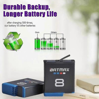 1680mAh akku, joka sopii GoPro Hero 8/7/6/5 -kameran lisävarusteiden kanssa täysin dekoodattu 1 kpl