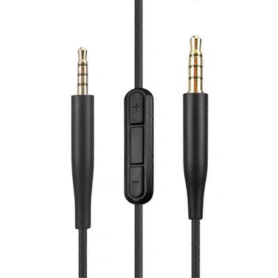 Kuulokkeiden äänikaapeli mikrofonilla 3,5–2,5 mm: n äänikaapeli QCSE-, QC45-, QC35 II-, QC35-, QC25-, ANC700- ja NC700-kaapeleille Musta