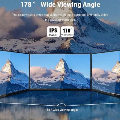 18,5 tuuman kannettava kosketusnäyttö 100 Hz: n kannettavan tietokoneen näytön RGB pidikkeellä kannettavalle puhelimelle -EU-pistoke Musta