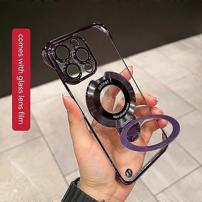 Turvatyynyn putoamisenesto iPhone-kotelolle näkymättömällä rengasjalustalla iPhone 15 -sarjalle iPhone 11Promax Dark Purple