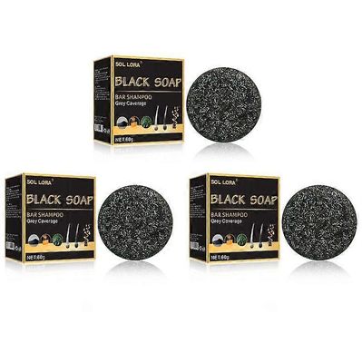 1/2 / 3kpl Spartan harmaat hiukset käänteinen tanko, harja harmaa käänteinen tanko, hiukset tummentavat palasaippua 3PCS