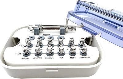 Tandimplantat restaureringsværktøjssæt Dental Universal Implant Torque Screwdrivers Wrench, Dental Screwdriver Implant Wrench (1 helt sæt)