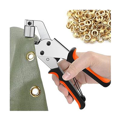 eyelettang for presenninger, eyeletpliers sett med 300eyelets (diameter 10 mm), eyelettang 10 mm zekai
