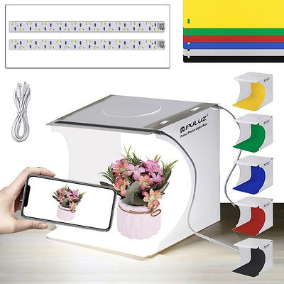Gangxun Mini Photo Studio Light Box Bærbar Photo Studio Box til smykker og småting bærbare Folding Photography Studio Box Booth Shooting Tent Kit 2x