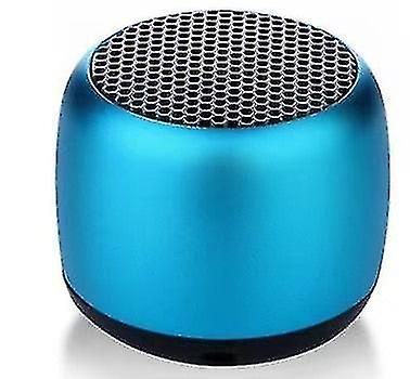 Ipx5 Vanntett Mini bærbar Bluetooth-høyttaler Metal Hifi Tws-sammenkobling Super Small Steel Stereo trådløs høyttaler Blå