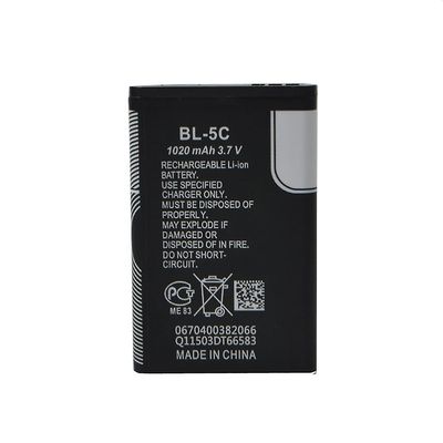 Udskiftning mobiltelefon Li-ion batteri 1020mAh 3.7V til Nokia BL-5C genopladelig
