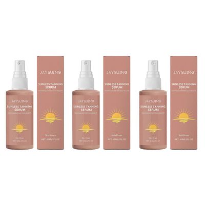 Gradual Sunless Tanning Serum Spray Natural Herbal Essence Tanning Drops Self Tanner tipat naisille 3pcs