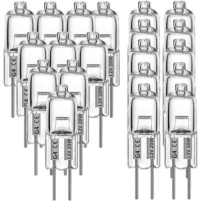 20 kpl G4 halogeenilamput, 20w 12v halogeenilamput 2 nastainen kirkas lamppu, liesi valaistukseen, signa