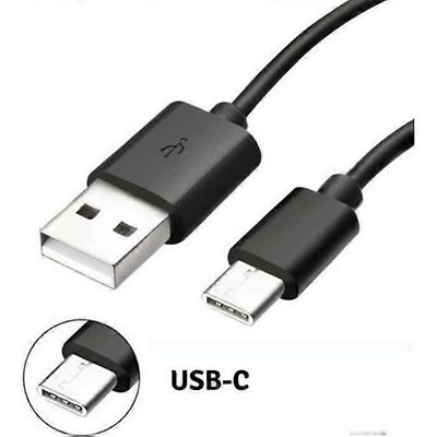 [Kompatibel Samsung Galaxy S8 - S8 PLUS - S9 - S9 PLUS] Kabeltype USB-C-lader svart mikro USB por