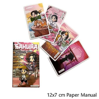 Card Games 12x7cm Sakura Spring Tarot Paperi Manuaalinen Korttipelit 12x7 Sakura Spring