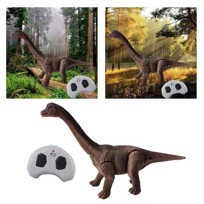 Realistisk Kids Rc Dinosaur Pedagogisk Brølende Lyder 360 Rotasjon Stunt Brachiosaurus