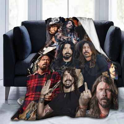 Kerota Ultra-myk flanell Dave teppe David Eric Singer Grohl Collage Kast teppe for menn / kvinner Hjem Dekor / Gift 80x60in 200x150cm