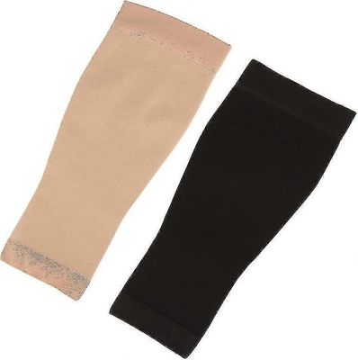 2 setin tatuointipeite hiha lycra joustava kuitu käsivarsi jalkojen kompressiohihat peitevoide tuki väri musta iho