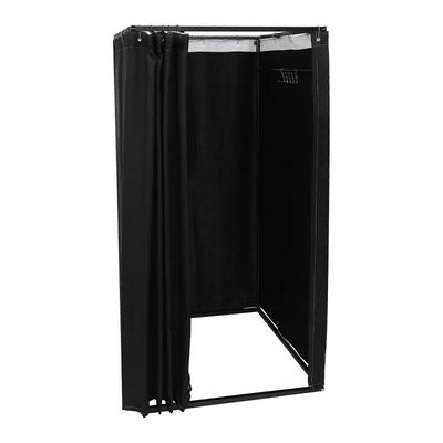 CNCEST 200 cm kannettava irrotettava vaatekauppa sovituskoppi siirrettävä pukuhuone pukuhuone pukuhuone musta