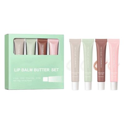 4kpl/pakkaus kosteuttava ja kosteuttava huulirasvasetti huulihoito, joka tarjoaa huultenhoitoa kuivien ja halkeilevien huulten tasoittamiseen Moniv...