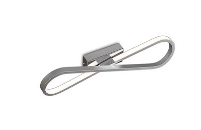 Inspired Lighting Bucle væglampe 20W LED 3000K, 1750lm, poleret krom, hvid, matteret akryl