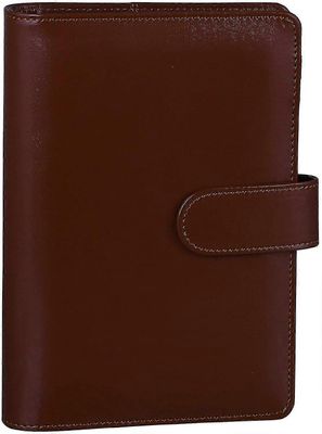 A6 PU nahkainen kannettavan sideaine, uudelleentäytettävä 6-renkainen sideaine A6-täytepaperille, irtolehtinen henkilökohtainen suunnittelijan kans...