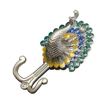 Vintage Peacock Hook -seinäpyyhekoukku kylpyhuoneeseen sinkkiseoksesta valmistettuihin takikoukkuihin, ruostumaton henkari, keittiötarvikkeiden tel...