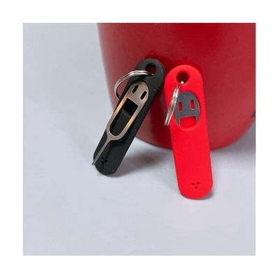 5stk fjerning Nål & Anti-tapt skuff Charm Split Ringer Telefon Storage Case Ejecter Tool Nåler Whit Hvit
