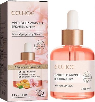 Ruusuöljy anti-aging seerumi ryppyihin, kasvoöljy kirkastaa, kosteuttaa, kiinteyttää ja paljastaa säteilevän ihon (2kpl, 30ml)