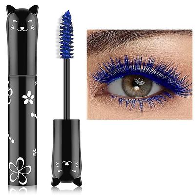 Shindat Fargerik mascara, vanntett tykk mascara med lang levetid (blå)