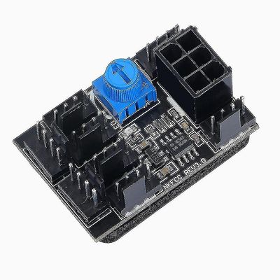 3-pinners 4-pinners vifteadapter Pwm PC-veske kjøleviftehub 8-veis splitter 12v hastighetskontroller med 6-pi