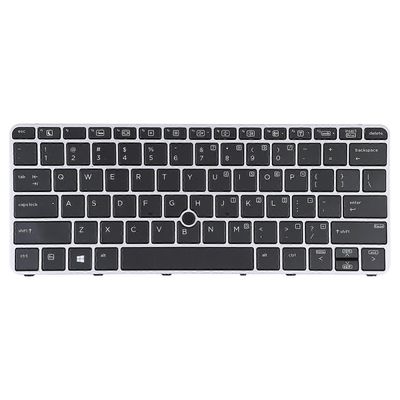 HP EliteBook 820 G3 US -version näppäimistölle, jossa on taustavalo ja osoitin Hopea