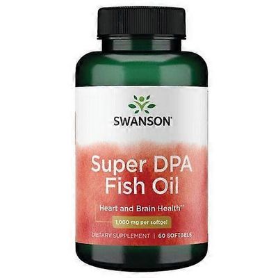 Swanson Vitamins Super DPA kalaöljy, 1 000 mg, 60 pehmeää kapselia