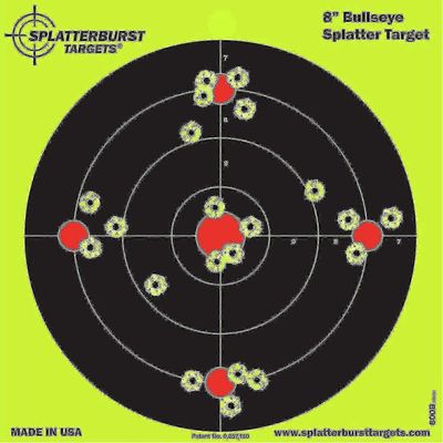 Splatterburst-kohteet - 8 x 12 tuuman tikku & splatter-minisiluetti - itseliimautuva ampumakohde