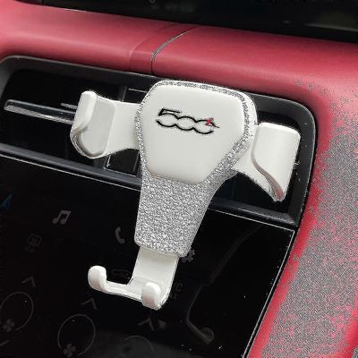 2012-2015 Fiat 500 500c 500x 500l Abarth 695 matkapuhelimen tuuletusteline nopealla autotarvikkeiden yhteensopivuudella For Fiat 500L White