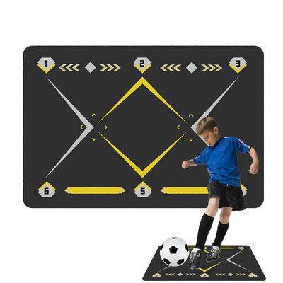 Jalkapallon harjoitusmatto, 90x60cm, luistamaton, hiljainen, tummanharmaa keltainen