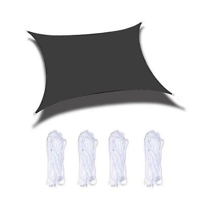 Handuo Solskygge sejlrektangel Uv Block Vandtæt polyester baldakin sort 3*3m