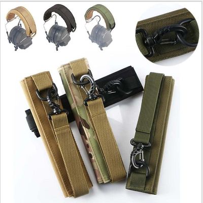 Militære taktiske høreværn Mikrofon Jagt Skyde hovedtelefon cover Khaki