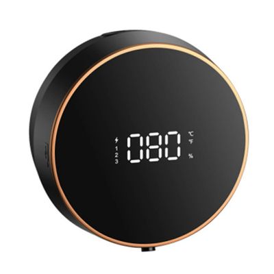 Automaattinen saippua-annostelija 3-tasoinen säädettävä annostelija seinälle asennettava ladattava Musta