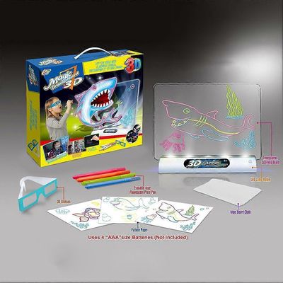 1 setti 3D-piirustuspöytälelut luova taide taikataulu kynällä opettavainen lelulahja