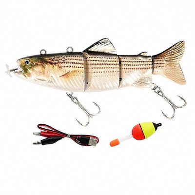 USB-ladattava LED-robottikalastusviehe moninivelinen uimasyötti sähkösyötti kalastustarvikkeisiin 3