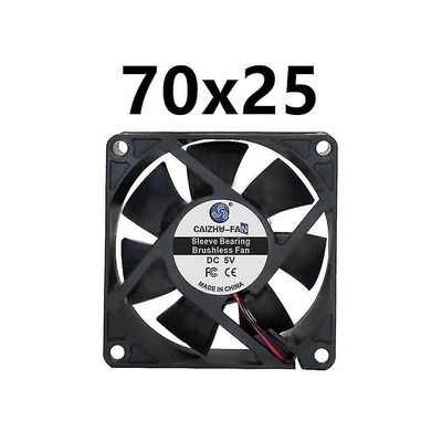 40mm 50mm 60mm 70mm 80mm 90mm 120mm jäähdytystuuletin harjaton moottorikotelo tuuletin hiljainen tuuletin 2pin 12v 7025