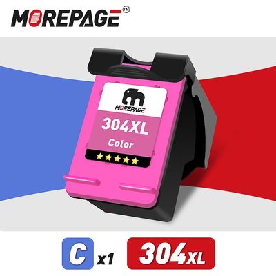 Swees MorePage 304XL blekkpatron renovert for HP304 HP 304 XL Envy 5010 5020 5030 5032 5034 Deskjet 2630 2632 2620 3720 3721 1 stk farge