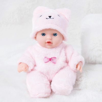unbrand 20cm Reborn Doll Simulation tutti vauvan ruokalappu vaihtaa pehmeä kumilelulahja FLYE242226 Vaaleanpunainen