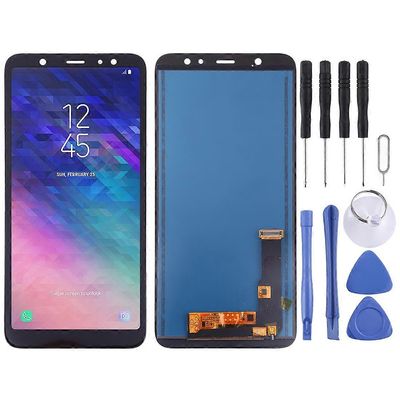 TFT LCD-näyttö Galaxy A6+:lle (2018), jossa Digitizer Full Assembly (musta)