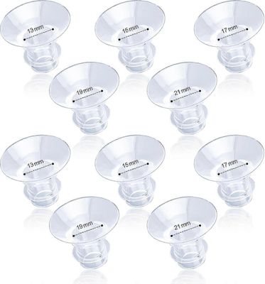 10kpl laippasisäkkeet, 13/15/17/19/21mm silikoninen rintapumpun laippasisäke puettavat rintapumpun lisävarusteet, jotka ovat yhteensopivia Medela /...