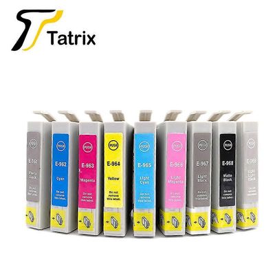 korkea laatuTatrix yhteensopiva Epson T0961 T0962 T0963 T0964 T0965 T0966 T0967 T0968 T0969 mustekasetin puku Epson Photo R2880: lle