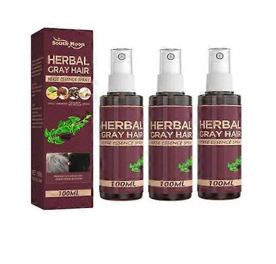 3kpl 100ml yrttiharmaita hiustenhoitosuihketta, Polygonum Multiflorum ja yrttiuutetta, vahvistaa hiuksia, kosteuttaa hiuksia