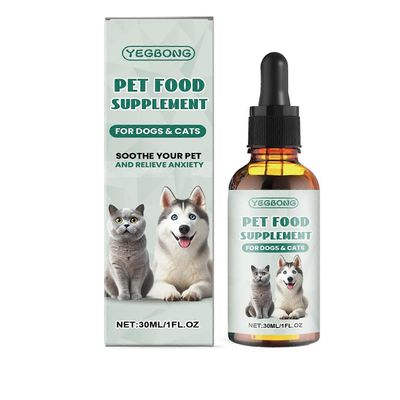 Yegbong Calming Pet Supplement - Helpot ruokintatipat kissoille ja koirille, lievittää ahdistusta ja epämukavuutta, 30ml