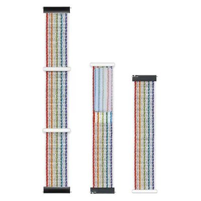 Velcro dual-segment urrem - minimalistisk mode, høj kvalitet, komfortabel, passer til 22 mm ure Ny farverig regnbue 22mm