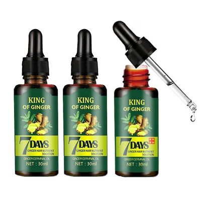 3x Regrow 7 Day Ginger Germinal Hair Growth Serum Hairdressing Oil Hair Relief