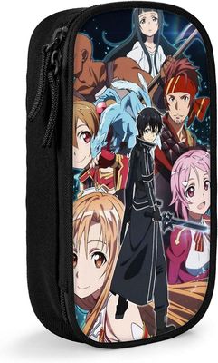 Kerota Sword Art Online Anime suurikapasiteettinen penaali, paperitavaralaukku, monitoiminen paperitavaralaatikko, sopii nuorille miehille ja naisi...